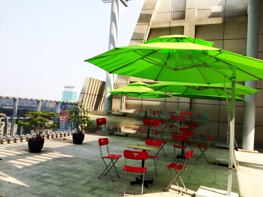 Dù Che Nắng Quán Cafe Lệch Tâm Tròn 3.8m