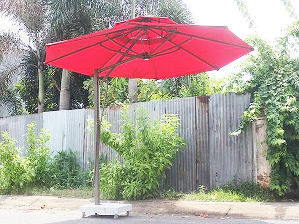Dù Che Nắng Quán Cafe Lệch Tâm Tròn 3.8m