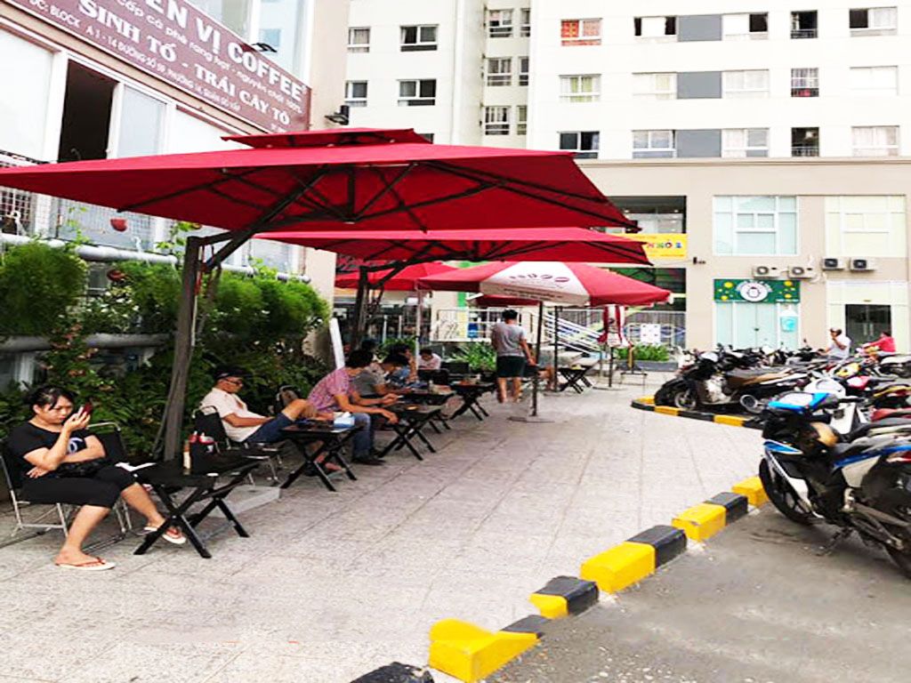 Dù lệch Tâm Vuông Hai Tầng 3M