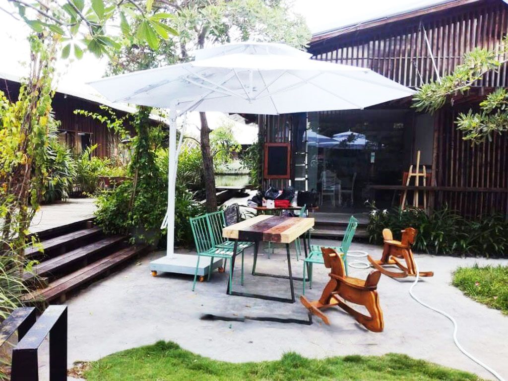 Dù Lệch Tâm Tròn Hai Tầng Cao Cấp